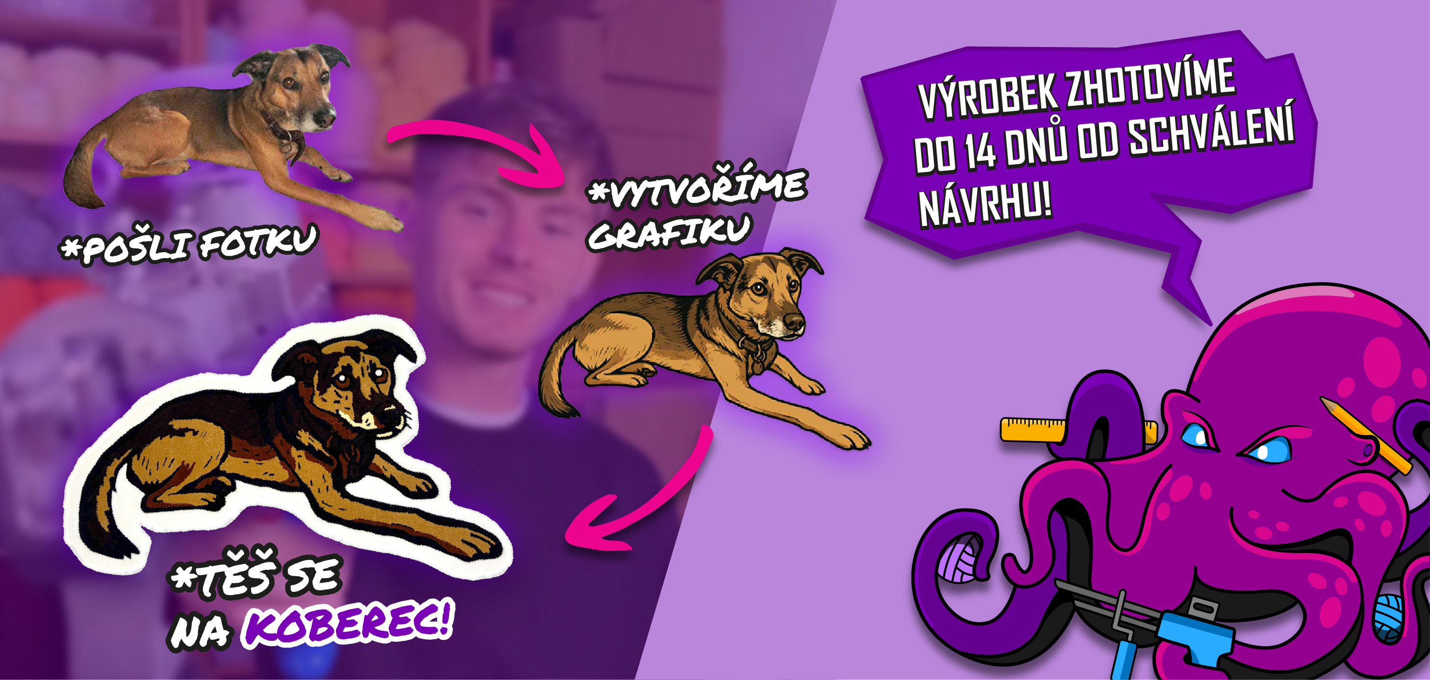 BANNER proces koberce